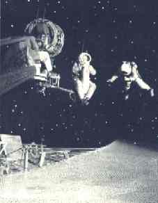 filmando el paseo espacial